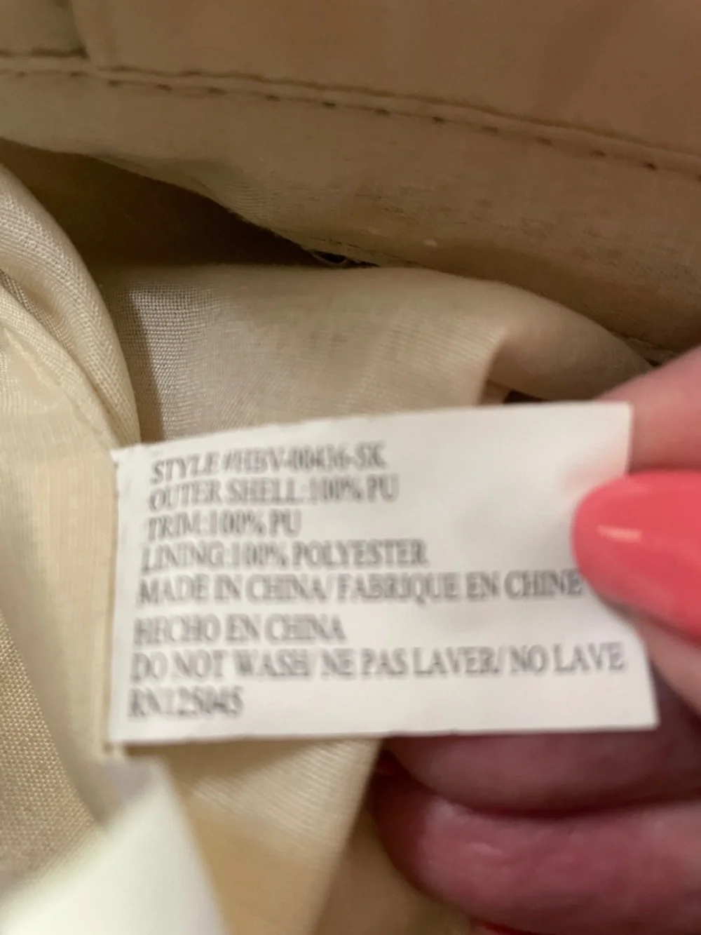Stone & Co. Cream and Gray Structured Shoulder Tote - Picture 9 of 9